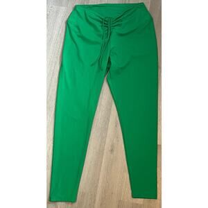 Victoria's Secret PINK Sz XLHigh Waist Full Length Ruched V Legging Green